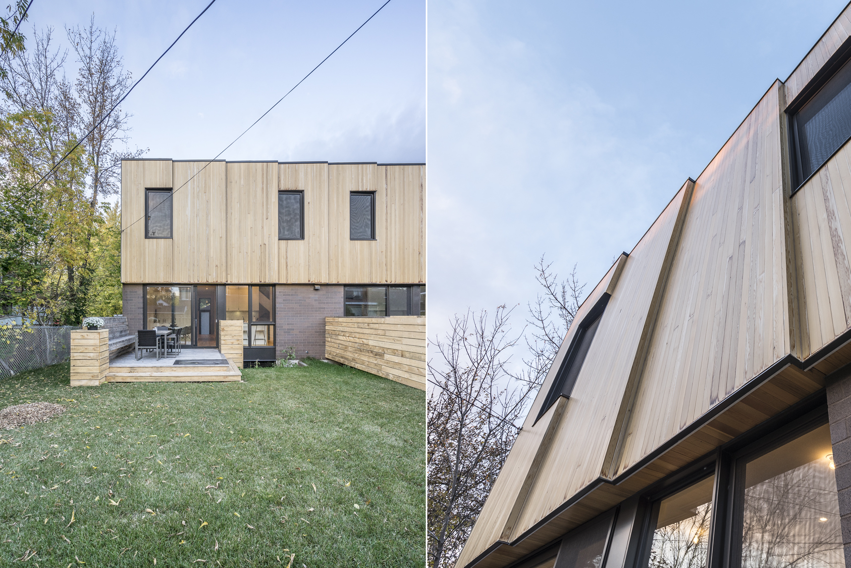Nouvelle résidence unifamiliale jumellée sur la rue des Écores à Montréal. – L. McComber ltée – architecture vivante